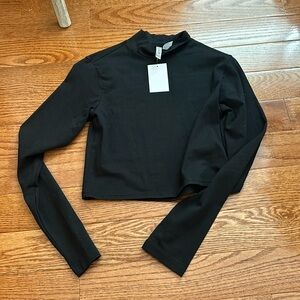 H&M cropped mock neck